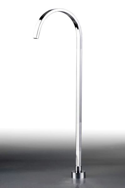 Picture of Elegant FREESTANDING Square Bath SPOUT, Stainless steel and Brass