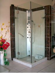 Picture of Luxurious Frameless Shower 900 x 900 x 2000 mm H, 8 mm tempered glass