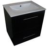 Picture of Export - Cabinet 600mm L + CERAMIC basin, 1 door + 1 drw,CWSC600. Mahogany gooden grain finish