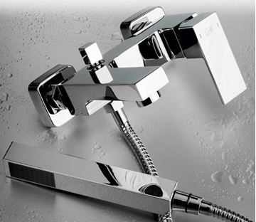 Picture of Malta square wall mount Bath mixer SET