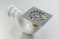 Picture of Square shower trap 100 x 100 mm with round grid holes