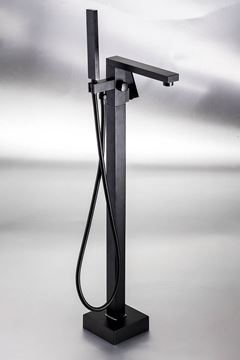 Picture of Black MALTA Contemporary FREESTANDING Square Bath Mixer