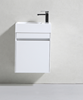 Picture of Simplicity compact WHITE bathroom cabinet SET, 460 mm L with 1 door
