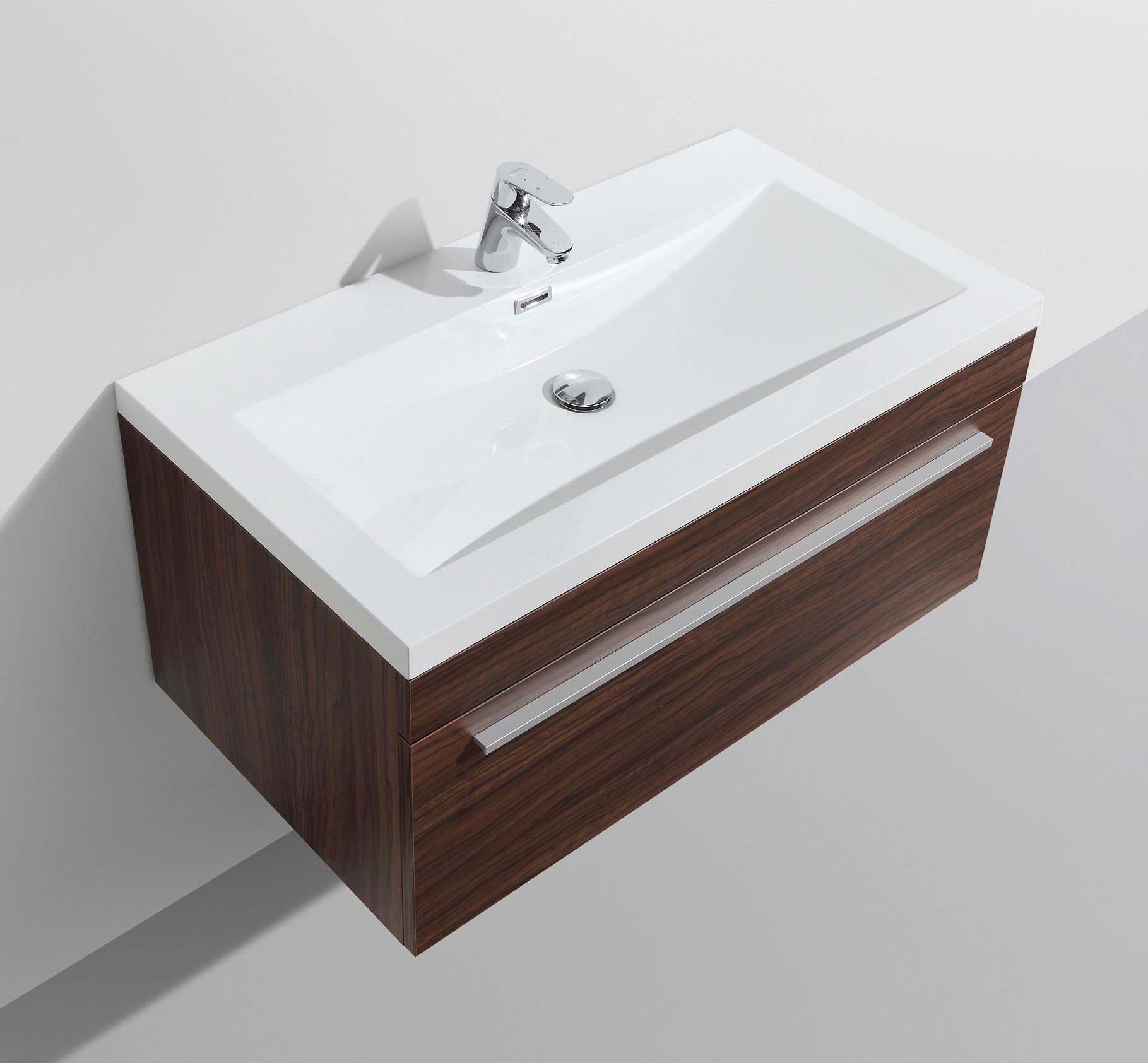 White Aquila Elegant Bathroom Cabinet 900 Mm L 1 Soft Closing