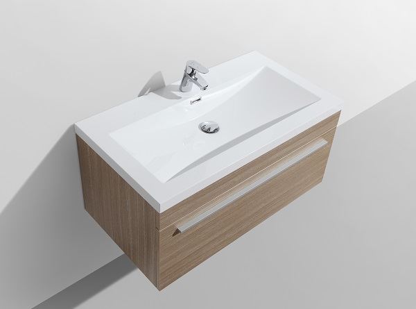 White Aquila Elegant Bathroom Cabinet 900 Mm L 1 Soft Closing