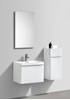 Picture of Milan SILVER OAK Contemporary Bathroom cabinet SET with rounded corners, 600 mm L, 1 drawer