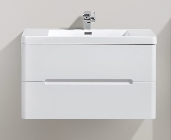 Picture of Trendy WHITE Venice bathroom cabinet  SET 900 mm L, rounded corners, 2 drawers