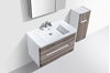 Picture of Trendy WHITE Venice bathroom cabinet  SET 900 mm L, rounded corners, 2 drawers