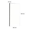 Picture of Stylish Bathroom Mirror with WHITE wooden backing, 480 mm x 840 mm H