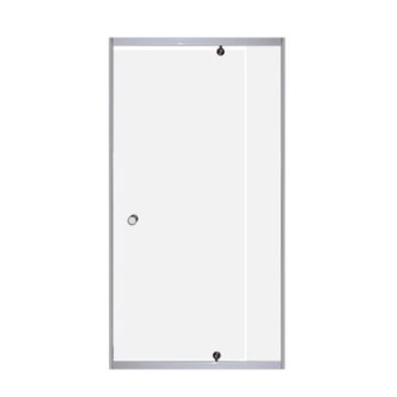 Picture of JHB PIVOT shower door only, 5 mm tempered glass, adjustable WHITE frame