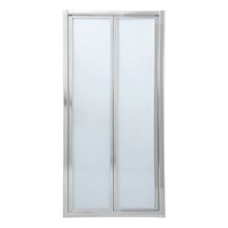 Picture of Bi-Folder Shower Door, 900 x 1850 mm H, 5 mm tempered glass, Bright Chrome  frame