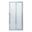 Picture of JHB Bi-Folder Shower Door, 900 x 1850 mm H, 5 mm tempered glass, Bright Chrome  frame