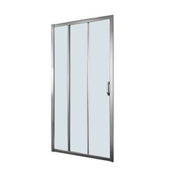 Picture of Bright Chrome Frame Tri Slider  3 panels Shower Door, 900 x 1850 mm H, 5 mm