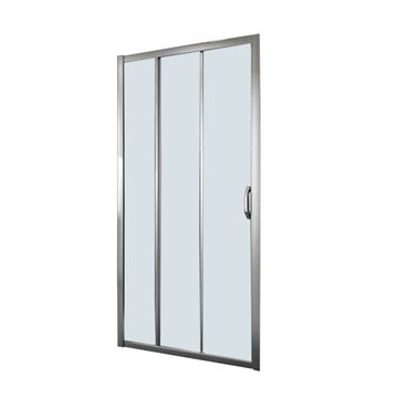 Picture of Bright Chrome Frame Tri Slider  3 panels Shower Door, 900 x 1850 mm H, 5 mm