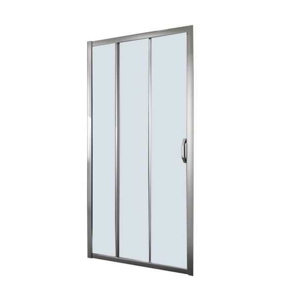 Picture of Bright Chrome Frame Tri Slider  3 panels Shower Door, 900 x 1850 mm H, 5 mm