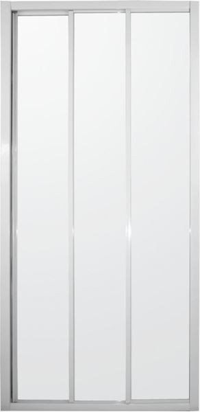 White Frame Tri Slider 3 Panels Shower, 3 Panel Bathtub Sliding Doors