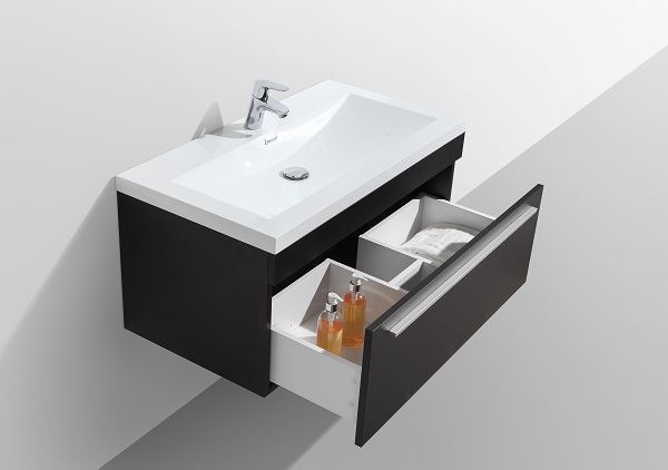 Sale Black Aquila Elegant Bathroom Cabinet 900 Mm L 1 Soft