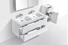 Picture of Venice Trendy WHITE double bathroom cabinet SET 1200 mm L, rounded corners, 2 drawers