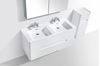 Picture of Venice Trendy WHITE double bathroom cabinet SET 1200 mm L, rounded corners, 2 drawers