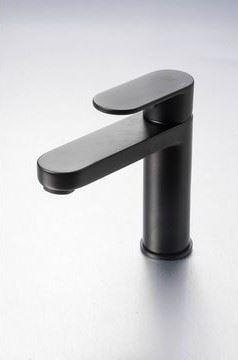 Picture of Black Genova Oval handle BASIN mixer