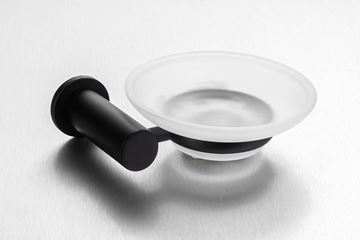 Picture of Black Demola Glass Soap Dish 