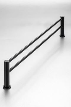 Picture of Black Demola Double Towel Rail 760 mm 