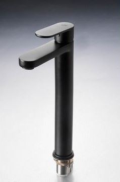 Picture of Black Genova oval handle TALL BASIN mixer