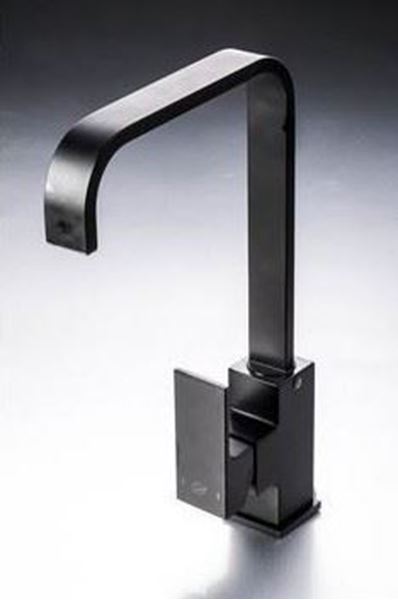 Picture of Black Malta square KITCHEN mixer L shape