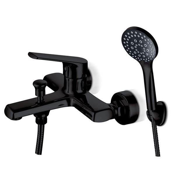 Picture of Cape Town Magnetite BLACK Matte BATH mixer SET                    