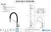 Picture of Sale BIJIOU SELUNE Brass Kitchen Sink mixer pull down with Black silicone hose