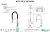 Picture of Sale Bijiou Vilaine Kitchen Sink mixer pull down with 2 functions