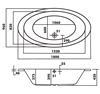 Picture of JHB Bakoven OVAL acrylic BATH  1815 x 960 mm, ex JHB