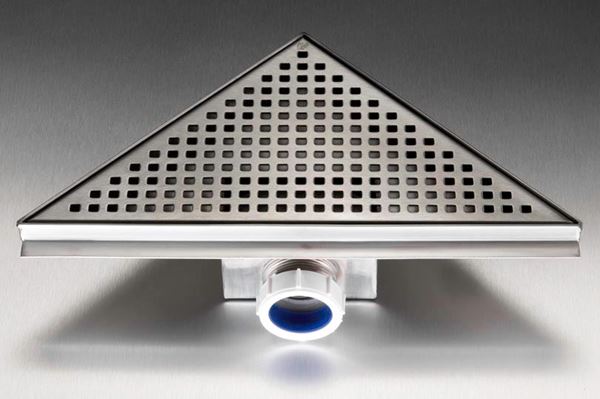 Picture of Triangular shower trap 285 x 285 x 404 mm