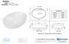Picture of Rhodes Large oval over the counter vitreous china basin 570 x 410 x 140 mm