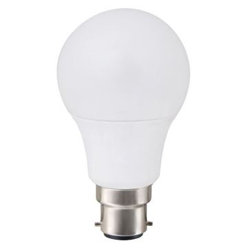 Picture of 6W LED A60 bulb, 230V 50 Hz, B22 (bayonet), 450 Lm, 90% energy saving, 3 years GUARANTEE