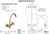 Picture of BIJIOU Adour Victorian style Brass Kitchen Sink Mixer with BRONZE finish