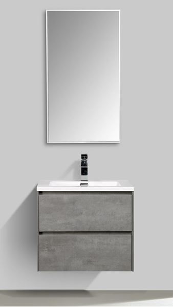 Picture of Enzo bathroom cabinet SET 600 mm L Concrete finish, WHITE basin, 2 soft closing drawers, FREE delivery to JHB and Pretoria