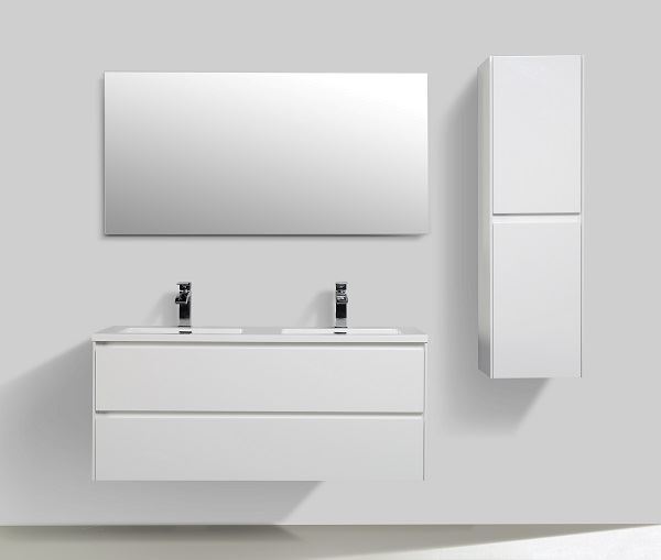 Picture of Enzo White Double bathroom cabinet SET 1200 mm L with White basins, 2 soft closing drawers, FREE delivery to JHB and Pretoria