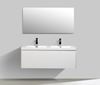 Picture of Milan WHITE double bathroom cabinet SET 1200 mm L, 1 drawer, FREE delivery to JHB and Pretoria