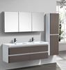 Picture of Milan White & CHESTNUT Contemporary Double bathroom cabinet SET 1500 mm L with  4 drawers