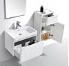 Picture of Milan CHESTNUT & WHITE Contemporary Bathroom cabinet SET with rounded corners, 600 mm L, 1 drawer