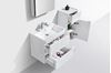 Picture of Venice WHITE Trendy Bathroom cabinet SET with rounded corners, 600 mm L, 2 drawers