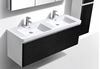 Picture of Milan BLACK and White double bathroom cabinet SET 1200 mm L, 1 drawer, FREE delivery to JHB and PRETORIA 