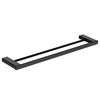 Picture of Bijiou Clermont BLACK Double Towel Rail 600 mm L, SOLID Brass, square style