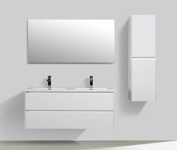 Picture of Enzo White Double bathroom cabinet SET 1200 mm L with WHITE basins, 2 drawers DELIVERED to MAIN cities