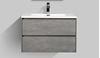 Picture of Enzo CONCRETE bathroom cabinet SET 800 mm L, WHITE basin, 2 soft closing drawers, FREE Delivery to JHB/Pretoria