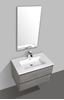 Picture of Enzo CONCRETE bathroom cabinet SET 800 mm L, White basin and 2 drawers DELIVERED to MAIN Cities