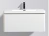 Picture of WHITE and WHITE OAK Contemporary Bathroom cabinet 900 mm L, 1 drawer, DELIVERED to CAPE TOWN