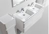 Picture of Milan WHITE Contemporary double bathroom cabinet 1200 mm L with 2 drawers DELIVERED to CAPE TOWN