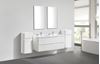 Picture of Milan WHITE Contemporary double bathroom cabinet 1200 mm L with 2 drawers DELIVERED to CAPE TOWN